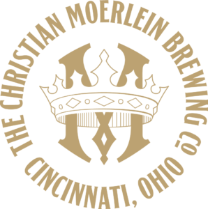 Badge logo that reads The Christian Moerlein Brewing Co. Cincinnati, Ohio